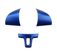 Automotive Interior 3 Pièces/ensemble Pour VW Pour Tiguan 2010-2015 Pour Touran Pour Passat 2011-2015 Garniture De Volant Chromé ABS(Blue)