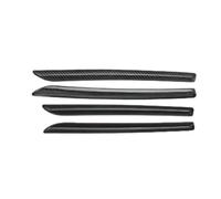 Automotive Interior Trim Panels Pour A3 8V S3 2014-2020 Bandes Décoratives Rouges Pour Console Centrale Et Tableau Bord Autocollants ABS Pour Portes Voiture Style Fibre Carbone(4PCS Black)