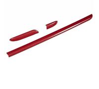 Automotive Interior Trim Panels Pour A3 8V S3 2014-2020 Bandes Décoratives Rouges Pour Console Centrale Et Tableau Bord Autocollants ABS Pour Portes Voiture Style Fibre Carbone(3PCS Red)