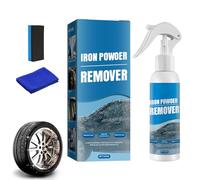 Automotive Rust Remover Spray 100ml, Iron Powder Remover for Car, Car Rust Removal Spray, Fast-Acting Iron & Rusts Cleaner for Wheels, Rims, Metal Surfaces (100ml)