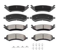 AUTOMUTO Kit de 8 plaquettes de frein à disque en céramique avant et arrière pour 07 08 09 Chrysler Aspen, 07 08 09 Dodge Durango, 06 07 08 09 10 Dodge Ram 1500,11 12 13 14 Ram 1500