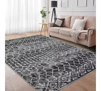 Auton Tapis bohème, Moderne, Tapis Neutre pour décoration de Chambre à Coucher, Salon, Salle de Jeux, 200 x 290 cm, Gris