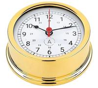 Autonautic - R95D - Horloge à Quartz Marine en Laiton Plaqué Or pour Bateaux de Plaisance, Caravane ou Camping-Car - 95mm (Ø) x 121,9mm (La) x 44,7mm (Lo) x 138,7mm (H)