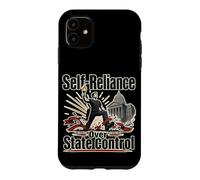 Autonomie Contre contrôle étatique Phrase Humour Retro Coque pour iPhone 11