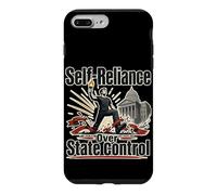 Autonomie Contre contrôle étatique Phrase Humour Retro Coque pour iPhone 7 Plus/8 Plus