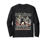 Autonomie Contre contrôle étatique Phrase Humour Retro Manche Longue