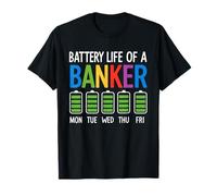Autonomie de la Batterie de la Couleur du banquier T-Shirt