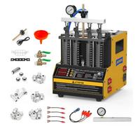 AUTOOL CT160 Testeur-Nettoyeur d’injecteurs, Nettoyage Ultrasonique Chauffant à 45 °C, Modèle 220 V pour 4 Cylindres, Adapté aux Injecteurs Automobiles et Motos, Affichage Numérique, 9 Modes D’essai