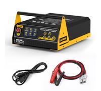 AUTOOL EM385 Programmation Chargeur Batterie Voitures, Tension de Charge Réglable, avec Mode Démarreur de Batterie et Maintien de Charge écran Tactile, pour Batteries au Lithium et au Plomb