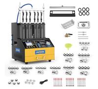 AUTOOL Machine de Nettoyage d'injecteur à Ultrasons de Voiture 220V et Testeur d'Injecteur de Carburant, GDI, EFI, FSI Nettoyeur Testeur Injecteur avec 6 Cylindres pour Automobile Moto (CT500)
