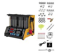 AUTOOL Machine de Nettoyage d'injecteur à Ultrasons de Voiture 220V, Nettoyeur Testeur d'essai de Fuite d'injecteur de Carburant avec 6 Cylindres pour Automobile Moto