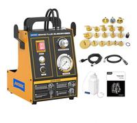 AUTOOL Purgeur de Frein Automatique, 0,5~2,5Bar Purgeur de Frein Voiture avec Surveillance de Pression/Pression Réglable, 220V Kit Purge Frein avec 20 Adaptateur pour Véhicules