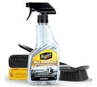 autopflege Kit nettoyant pour l'intérieur de voiture | Meguiar's All Surface Interior Cleaner + Brosse de nettoyage pour tapis + 2 chiffons en microfibre | Nettoyant d'intérieur adapté pour le
