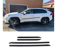 Autophoton Lot de 4 moulures de porte latérale en plastique ABS pour RAV4 2019-2024, anti-rayures, noir brillant