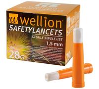 Autopiqueur ou lancette sécurisée SafetyLancets Wellion 28G (boite de 200)
