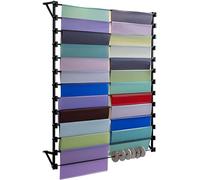 Autoportant Présentoir à écharpes-Porte-vêtements en métal for foulard-Porte-pantalons de costume, support de rangement et d'organisation mural en métal à 10 couches Présentoir vertical en métal
