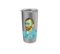 Autoportrait de Vincent van Gogh (1889) - sans arrière-plan Gobelet isotherme en acier inoxydable double paroi