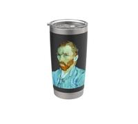 Autoportrait de Vincent van Gogh (1889) - sans arrière-plan Gobelet isotherme en acier inoxydable double paroi
