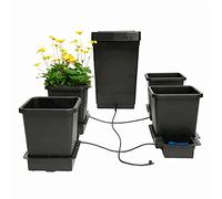 Autopot 4POT System Planter à légumes à 4 étages Noir 15 l Pour l'extérieur Légumes Montage mural Minimal Polypropylène (PP)