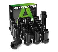 AUTOPTIM Écrous de roue M10 x 1,25 pour VTT - Remplacement pour Honda Foreman Ranchers Yamaha Can Am Outlander Arctic Cat Kawasaki Suzuki - Lot de 16 écrous à extrémité fermée à 6 cannelures avec clé