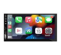 Autoradio 1 DIN 7" avec Écran Tactile HD Multimédia Lecteur MP5 USB FM Bluetooth Compatible Android Auto Compatible Carplay Camera Recul(Car Radio Only)