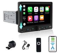 Autoradio 1 Din Autoradio 7"" Tactile Ajustable Compatible Apple CarPlay Android Auto Bluetooth