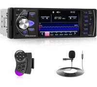 Autoradio 1 Din Avec Bluetooth Mains Libres,Poste Radio Voiture 1 Din Écran 4,1 Pouces Avec 7 Couleurs D'Éclairage,1 Din Mp5 Mp3 Le