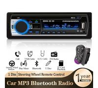 Autoradio 1 din lecteur stéréo numérique Bluetooth lecteur MP3 de voiture 60Wx4 Radio FM stéréo Audio musique USB/SD avec entrée AUX dans le tableau de bord 12V With FK