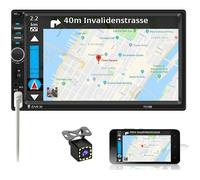 Autoradio 2 Din 7"" -Bluetooth mains libres, Mirror Link, commande au volant,radio,FM,USB/AUX,caméra de recul