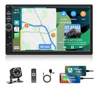 Autoradio 2 Din 7"" HD -CarPlay filaire/Android Auto, écran tactile, Bluetooth,MirrorLink,FM,USB/AUX,caméra de recul