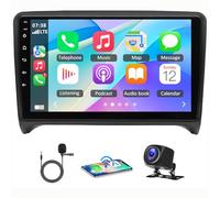 Autoradio 2 DIN Android 14 pour Audi TT MK2 2006-2014,9 Pouces Écran Tactile 4+64G,Support CarPlay & Android Auto,Bluetooth GPS FM/RDS WiFi,Poste Radio Voiture avec Navigation SWC Caméra de Recul
