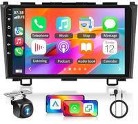 Autoradio 2 DIN Android 14 pour Honda CRV 2007-2011,9 Pouces Écran Tactile 4+64G,Support CarPlay & Android Auto,Bluetooth GPS FM/RDS,Poste Radio Voiture avec Navigation SWC Mirror Link