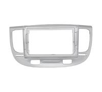 Autoradio 2 DIN Android 9 Pouces avec Cadre Et Façade De Tableau De Bord pour Kia pour Rio 2 2005 2006 2007 POMPOMPUR(Argent)