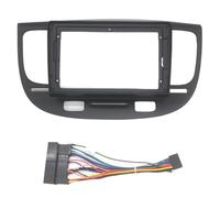 Autoradio 2 DIN Android 9 Pouces avec Cadre Et Façade De Tableau De Bord pour Kia pour Rio 2 2005 2006 2007 CFCPKOYOZD(Black with Cable)