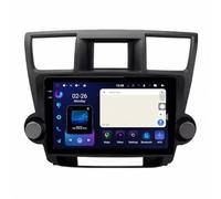 Autoradio 2 Din Bluetooth pour Toyota Highlander 2007-2013 Écran Tactile HD/Bluetooth 5.0/Caméra de Recul Inclus/GPS/Airplay/Mirrorlink/Commande Vocale, FM, 8 Nuclear 4G+64G