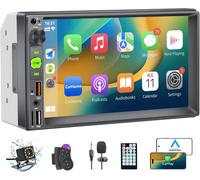 Autoradio 2 Din Fil Carplay & Android Auto, 7 Pouces Radio Voiture Bluetooth, Écran Tactile, Caméra De Sauvegarde Supporte Mains Libres/Fm/Mirror Link/Usb/Aux[Z146]