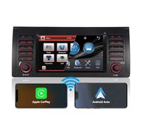 Autoradio 2 din pour BMW E39 E53 M5 X5 Série 5 avec ecran Carplay san Fil Auto Radio Android Auto,Compatible Commande au Volant,DSP,EQ,Subwoofer,Radio FM AM RDS,Bluetooth,USB,Écran Tactile IPS de 7"