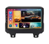 Autoradio 2 DIN,pour Jeep Wrangler 2018-2019 avec Carplay sans Fil, Android Auto Android 15 Bluetooth Radio, écran Tactile 9 Pouces, Navigation GPS, WiFi, SWC，FM/RDS(A1 1G+32G)
