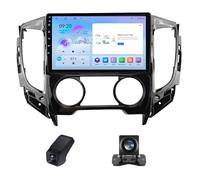 Autoradio 2 Din pour Mitsubishi L200 5 2015-2019 Carplay sans Fil et Android Auto/Radio à écran Tactile 9 Pouces 1080P avec BT 5.0 FM AM RDS Navigation GPS DSP + caméra de recul(NF-3)