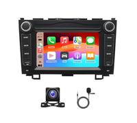 Autoradio 2G+64G 7 pouces écran tactile Android 15 pour Honda CR-V 2007 | Caméra de recul 2 DIN pour Honda CR-V avec CarPlay sans fil Android Auto Bluetooth WiFi GPS Navigation FM/RDS Radio SWC AHD