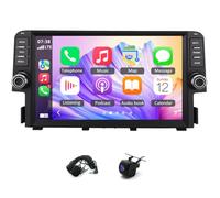 Autoradio 2G+64G 9" écran tactile Android 14 pour Honda Civic 2017-2022 | Caméra de recul 2 DIN pour Civic avec Wireless CarPlay Android Auto Bluetooth WiFi GPS Navigation FM/RDS Radio SWC AHD