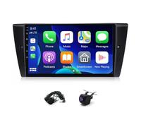 Autoradio 2G+64G 9" écran tactile Android 15 pour BMW Série 3 E90 E91 E92 | Caméra de recul 2 DIN pour E90 E91 E92 E93 avec Wireless CarPlay Android Auto Bluetooth WiFi GPS Navigation FM/RDS Radio SWC
