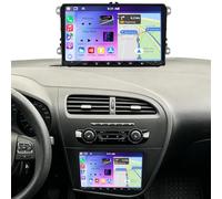 Autoradio 2G+64G 9" écran tactile Android 15 pour Seat Leon 2005-2012 | 2 DIN pour Leon avec Wireless CarPlay Android Auto WiFi Bluetooth GPS Navigation FM Radio SWC AHD Caméra de recul Mirror Link