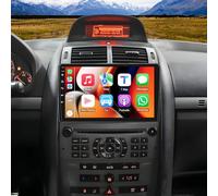 Autoradio 4+64G pour P-eugeot 407 2004-2008 avec CarPlay Android Auto 9 Pouces Navigation GPS Autoradio Android 14 avec FM/RDS Bluetooth WiFi SWC Mirror Link + Caméra de recul AHD