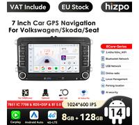 Autoradio 7 ", Android, GPS, 2 DIN, pour VW/Volkswagen, Skoda, Octavia Golf 5/6, Touran, Passat, Gods, Polo, Jetta, Coche (NoCarplay)AHDC6 AI