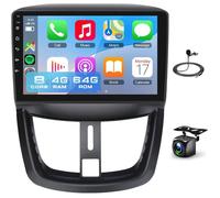 Autoradio 8CORE 4G+64G 9 Pouces pour Peugeot 207 avec Carplay Android Auto