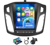 Autoradio 9,7 Pouces pour Ford Focus MK3 2012-2018 avec Carplay Android Auto avec écran Tactile Bluetooth 4.0 HiFi/RDS/FM Radio EQ Commande au Volant CANBUS WiFi GPS Caméra de recul Micro, 2+32G