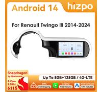 Autoradio 9 " Hizpo 2Din Android14 pour Renault Twingo 3 2014 - 2024 Snapdragon 6115 RDS DSP GPS Navi BT 4G CarPlay Android Auto QS4 8Core 4G 32G