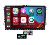 Autoradio 9 Pouces Android 13 pour VW Golf, Passat, Polo, Skoda Fabia, Yeti, Seat Leon, avec Navigation GPS, Vidéo 1080P, Carplay, Android Auto, DSP, Supporte Caméra, USB, DVR (4core 2GB+32GB)