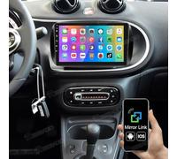 Autoradio 9 Pouces avec Navigation GPS, 2+32G, Compatible avec Smart (2014-2022), Bluetooth, Wi-FI, FM/RDS, Commande au Volant, Mirror Link, caméra de recul AHD.